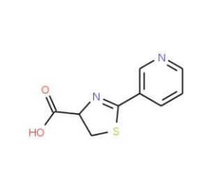 2-(Pyridin-3-yl)-4,5-dihydro-1,3-thiazole-4-carboxylic acid (CAS 116247-03-1) - chemical structure image