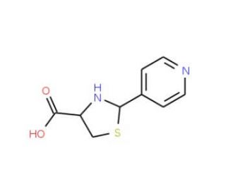 2-(pyridin-4-yl)-1,3-thiazolidine-4-carboxylic acid - chemical structure image