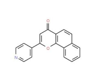 2-Pyridin-4-yl-benzo[h]chromen-4-one (CAS 2110-25-0) - chemical structure image