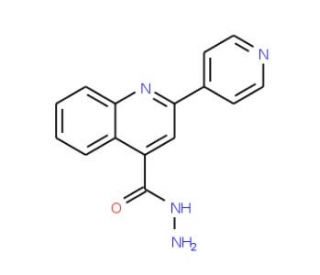 2-Pyridin-4-yl-quinoline-4-carboxylic acid hydrazide (CAS 5206-34-8) - chemical structure image