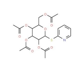 2-Pyridyl-2,3,4,6-tetra-O-acetyl-1-thio-&beta;-D-glucopyranoside (CAS 105120-89-6) - chemical structure image