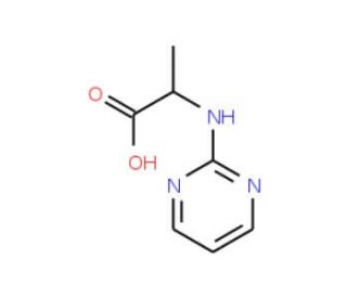 2-(Pyrimidin-2-ylamino)-propionic acid - chemical structure image