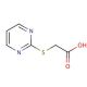(2-Pyrimidylthio)acetic acid (CAS 88768-45-0) - chemical structure image