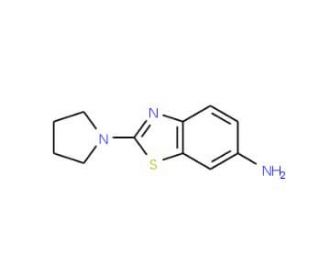2-pyrrolidin-1-yl-1,3-benzothiazol-6-amine - chemical structure image