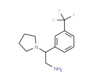 2-Pyrrolidin-1-yl-2-(3-trifluoromethyl-phenyl)-ethylamine - chemical structure image