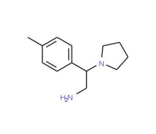 2-Pyrrolidin-1-yl-2-p-tolyl-ethylamine - chemical structure image