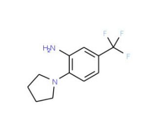 2-Pyrrolidin-1-yl-5-(trifluoromethyl)aniline (CAS 133184-80-2) - chemical structure image