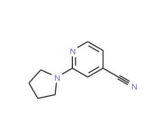 2-(Pyrrolidin-1-yl)isonicotinonitrile (CAS 127680-87-9) - chemical structure image