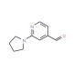 2-(Pyrrolidin-1-yl)pyridine-4-carboxaldehyde 的分子结构, CAS编号: 898289-23-1 2-(Pyrrolidin-1-yl)pyridine-4-carboxaldehyde (CAS 898289-23-1) - chemical structure image