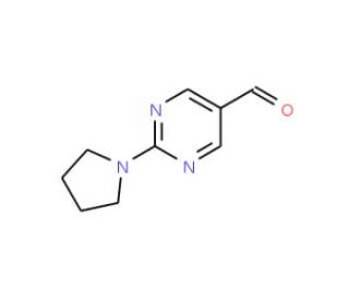 2-(Pyrrolidin-1-yl)pyrimidine-5-carboxaldehyde (CAS 937796-10-6) - chemical structure image