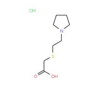 [(2-Pyrrolidin-1-ylethyl)thio]acetic acid hydrochloride - chemical structure image
