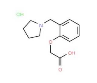 [2-(Pyrrolidin-1-ylmethyl)phenoxy]-acetic acid hydrochloride - chemical structure image