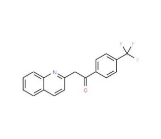 2-Quinolin-2-yl-1-[4-(trifluoromethyl)phenyl]-ethanone (CAS 283597-72-8) - chemical structure image