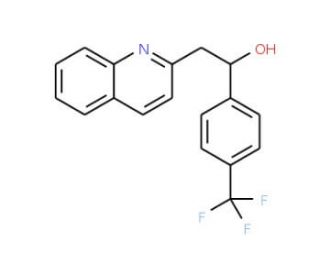 2-Quinolin-2-yl-1-(4-trifluoromethylphenyl)ethanol (CAS 496947-30-9) - chemical structure image