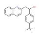 2-Quinolin-2-yl-1-(4-trifluoromethylphenyl)ethanol (CAS 496947-30-9) - chemical structure image