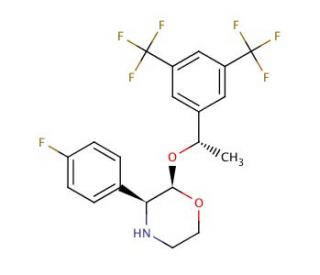 2-(R)-[1-(S)-(3,5-Bis(trifluoromethyl)phenyl)ethoxy]-3-(S)-fluorophenylmorpholine (CAS 170729-79-0) - chemical structure imag