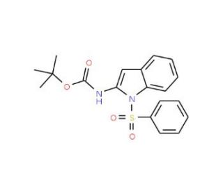 2-(tert-Butoxycarbonylamino)-1-(phenylsulfonyl)indole - chemical structure image