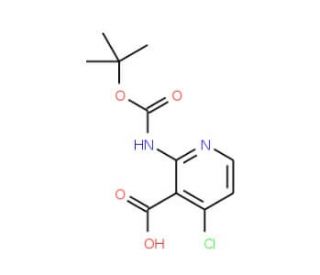 2-(tert-Butoxycarbonylamino)-4-chloronicotinic acid (CAS 1021339-32-1) - chemical structure image