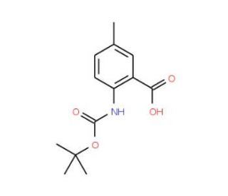 2-(tert-Butoxycarbonylamino)-5-methyl-benzoic acid - chemical structure image