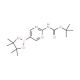 2-(tert-Butoxycarbonylamino)pyrimidine-5-boronic acid, pinacol ester (CAS 1032758-88-5) - chemical structure image