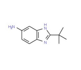2-tert-butyl-1H-benzimidazol-5-amine (CAS 177843-66-2) - chemical structure image