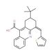 2-tert-Butyl-4-thiophen-2-ylmethylene-1,2,3,4-tetrahydro-acridine-9-carboxylic acid - chemical structure image