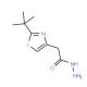 (2-tert-Butyl-thiazol-4-yl)acetic acid hydrazide (CAS 496057-31-9) - chemical structure image