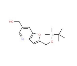 (2-((tert-Butyldimethylsilyloxy)methyl)-furo[3,2-b]pyridin-6-yl)methanol (CAS 1171920-61-8) - chemical structure image