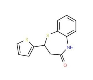 2-thien-2-yl-2,3-dihydro-1,5-benzothiazepin-4(5H)-one (CAS 5871-68-1) - chemical structure image