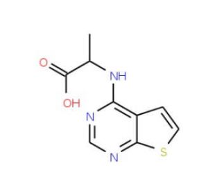 2-{thieno[2,3-d]pyrimidin-4-ylamino}propanoic acid - chemical structure image