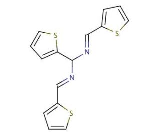 2-Thienyl-N,N-bis(2-thienylmethylene)methanediamine (CAS 314280-18-7) - chemical structure image