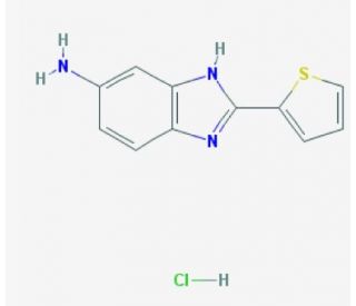2-(thiophen-2-yl)-1H-1,3-benzodiazol-5-amine hydrochloride - chemical structure image