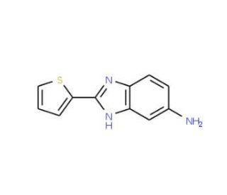 2-Thiophen-2-yl-1H-benzoimidazol-5-ylamine (CAS 51759-47-8) - chemical structure image