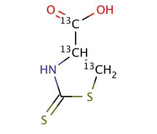 2-Thioxothiazolidine-4-carboxylic Acid-13C3 (CAS 1219334-17-4) - chemical structure image