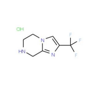 2-(Trifluoromethyl)-5,6,7,8-tetrahydroimidazo-[1,2-a]pyrazine hydrochloride (CAS 126069-70-3) - chemical structure image