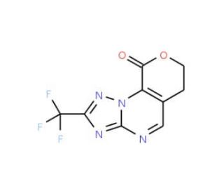 2-(trifluoromethyl)-6,7-dihydro-9H-pyrano[4,3-e][1,2,4]triazolo[1,5-a]pyrimidin-9-one - chemical structure image