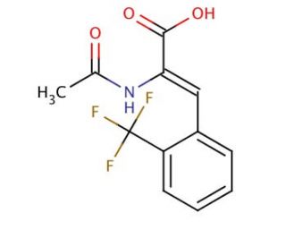 2-Trifluoromethyl-&alpha;-acetamidocinnamic Acid (CAS 3094-32-4) - chemical structure image