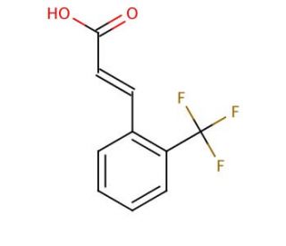 2-(Trifluoromethyl)cinnamic acid (CAS 2062-25-1) - chemical structure image