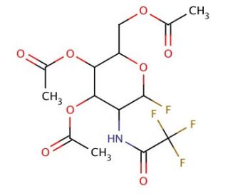 2-Trifluroacetamido-3,4,6-tri-O-acetyl-2-deoxy-&beta;-D-glucopyranosyl Fluoride (CAS 137686-91-0) - chemical structure image