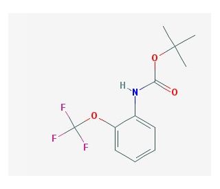 [2-(Triluoromethoxy)phenyl]-carbamic acid, 1,1-dimethyl ethyl ester (CAS 561304-39-0) - chemical structure image