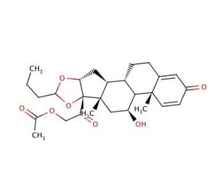 21-Acetoxy-11β-hydroxy-16α,17α-propylmethylenedioxpregna-1,4-diene-3,20-dione (CAS 51333-05-2) - chemical structure image