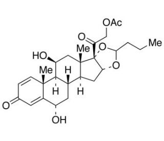 21-Acetoxy-6&beta;,11&beta;-dihydroxy-16&alpha;,17&alpha;-propylmethylenedioxpregna-1,4-diene-3,20-dione (Mixture of Diastereomers) - chemical stru
