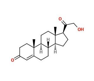 21-Hydroxyprogesterone (CAS 64-85-7) - chemical structure image