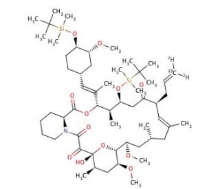 24,32-Bis-O-(tert-butyldimethylsilyl)-FK-506-13C, D2 (Major) - chemical structure image