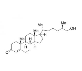 (25R)-26-Hydroxy-cholest-4-en-3-one (CAS 56792-59-7) - chemical structure image