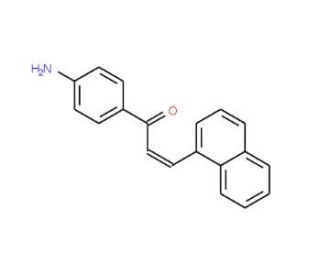 (2E)-1-(4-Aminophenyl)-3-(1-naphthyl)-prop-2-en-1-one - chemical structure image
