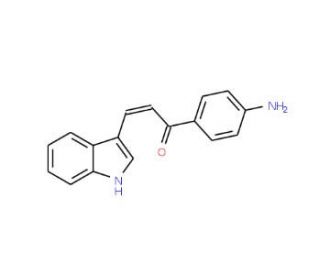 (2E)-1-(4-Aminophenyl)-3-(1H-indol-3-yl)-prop-2-en-1-one - chemical structure image