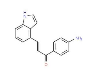 (2E)-1-(4-Aminophenyl)-3-(1H-indol-4-yl)-prop-2-en-1-one - chemical structure image