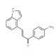 (2E)-1-(4-Aminophenyl)-3-(1H-indol-4-yl)-prop-2-en-1-one - chemical structure image