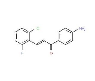 (2E)-1-(4-Aminophenyl)-3-(2-chloro-6-fluorophenyl)prop-2-en-1-one - chemical structure image
